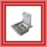 LUK/4 Люк в пол на 4 модуля (45х45 мм), с суппортом и коробкой 70140 стальной